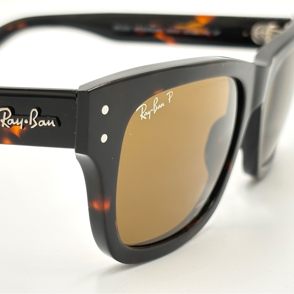 By Ray-Ban Tortoise RB2383 Polarized Sunglasses Brown Lens 2025 Mr Burbank - Picture 11 of 13